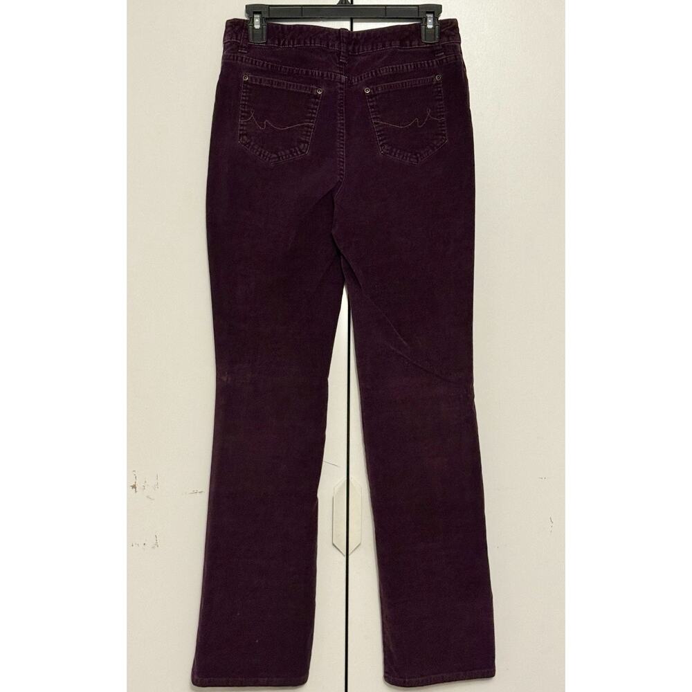 St Johns Bay Bootcut Corduroy Pants Maroon Womens 6 Stretch - Picture 3 of 6